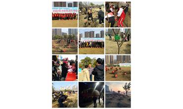 南通分公司與當(dāng)?shù)刂驹刚吖餐瑢?shí)現(xiàn)“同栽一棵樹(shù)，同抹一片綠”的夢(mèng)想